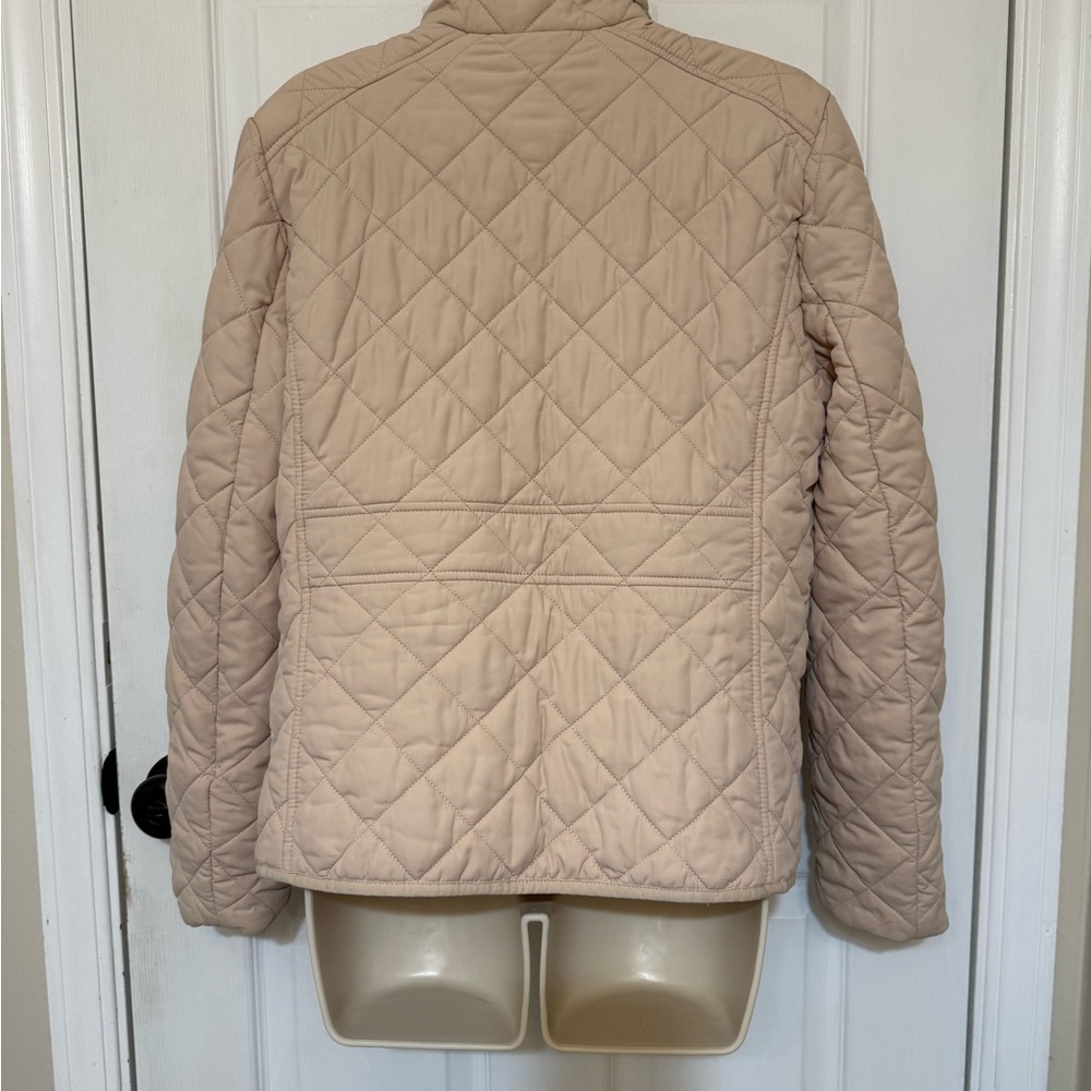 J.Crew Diamond Quilted Field Jacket Beige Small - Picture 3 of 8
